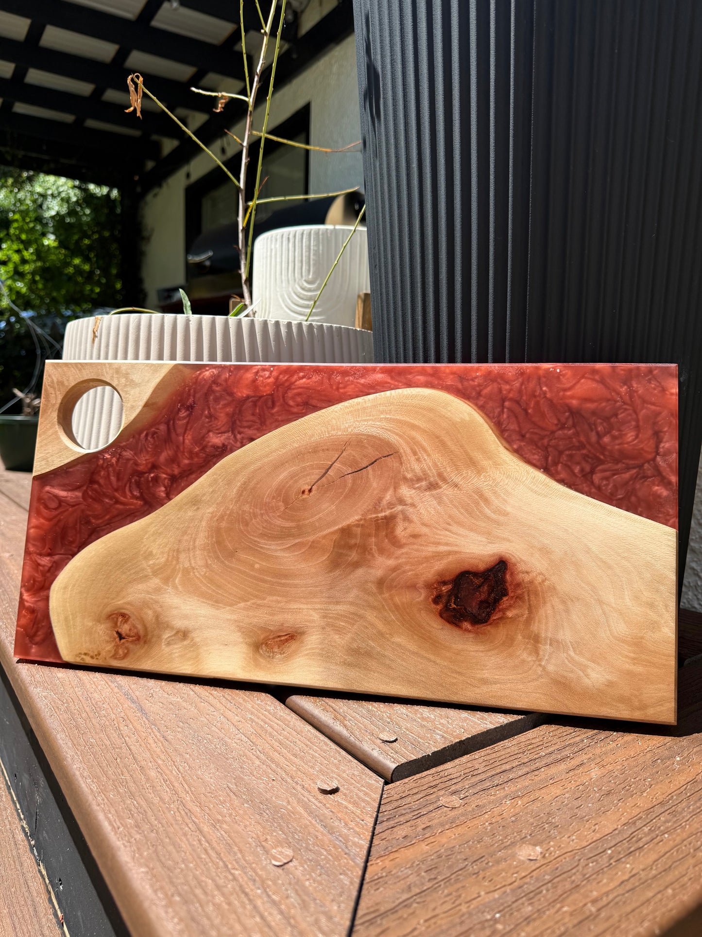 Sycamore | Merlot Resin Charcuterie Board - Hurricane Helene Collection