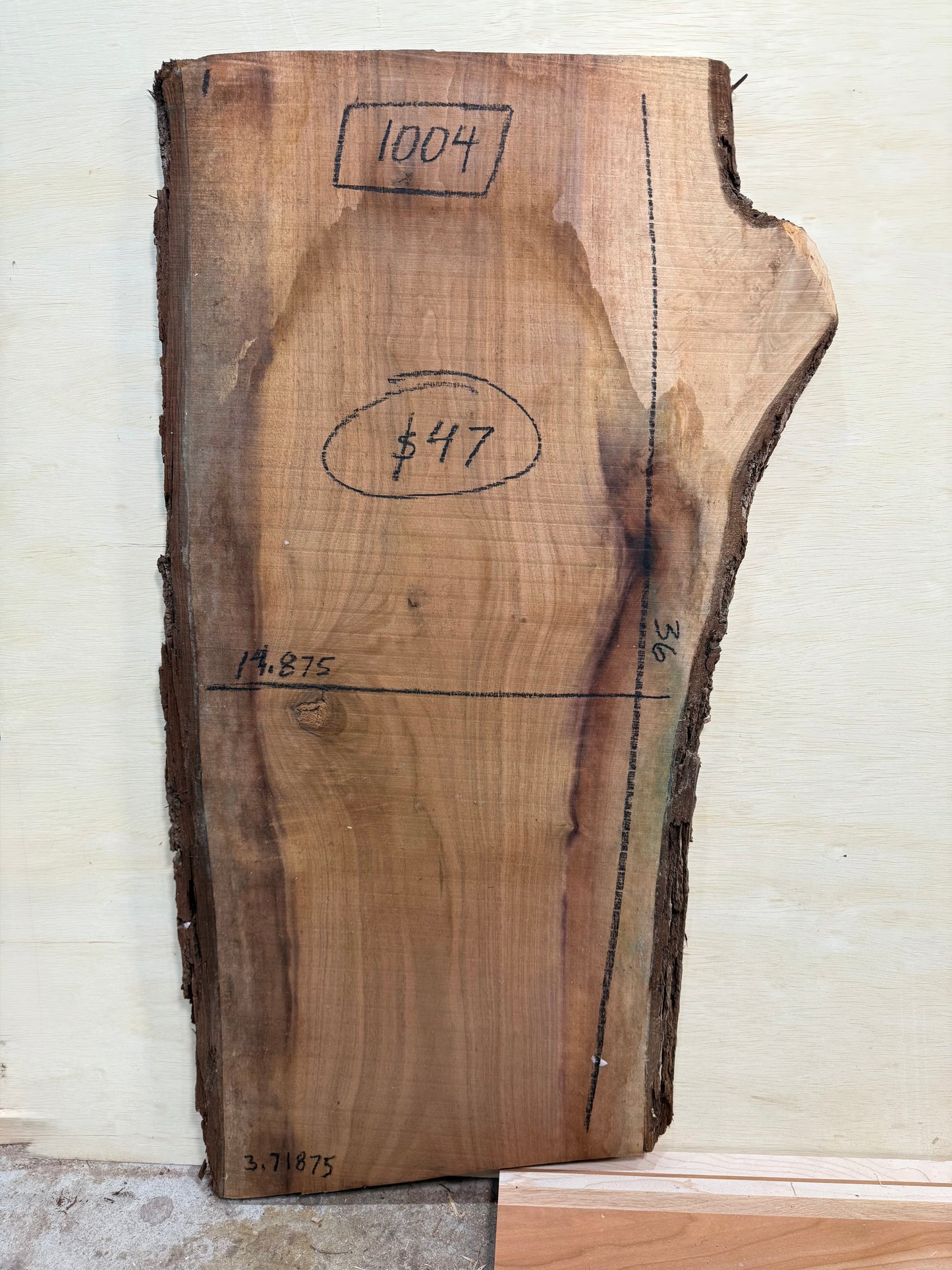 1004 | “ROUGH-SAWN” Black Walnut Live Edge Slab - (Hurricane Helene Collection)