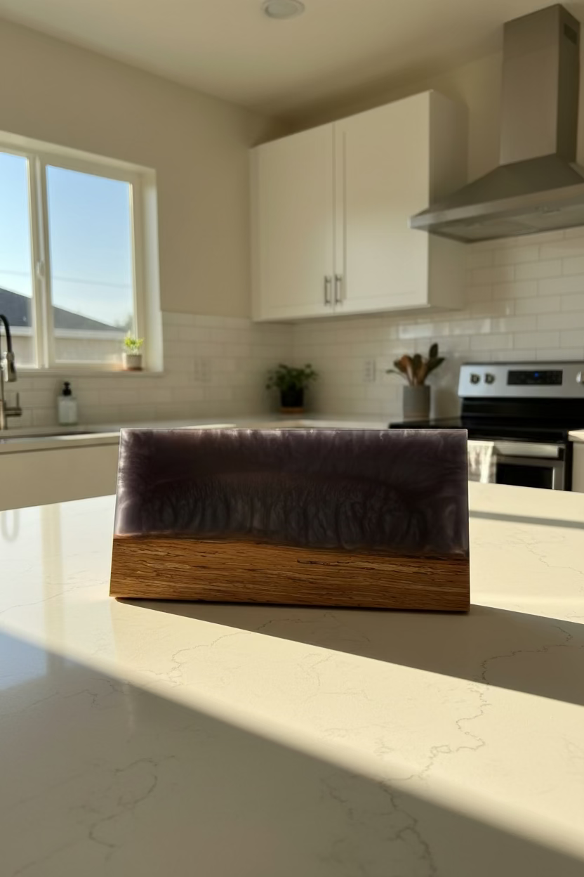Oak | Dark Purple Resin Charcuterie Board