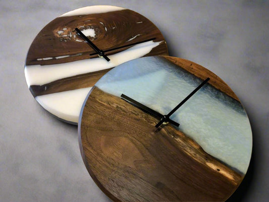 Live Edge/Resin Clock (Custom Order)