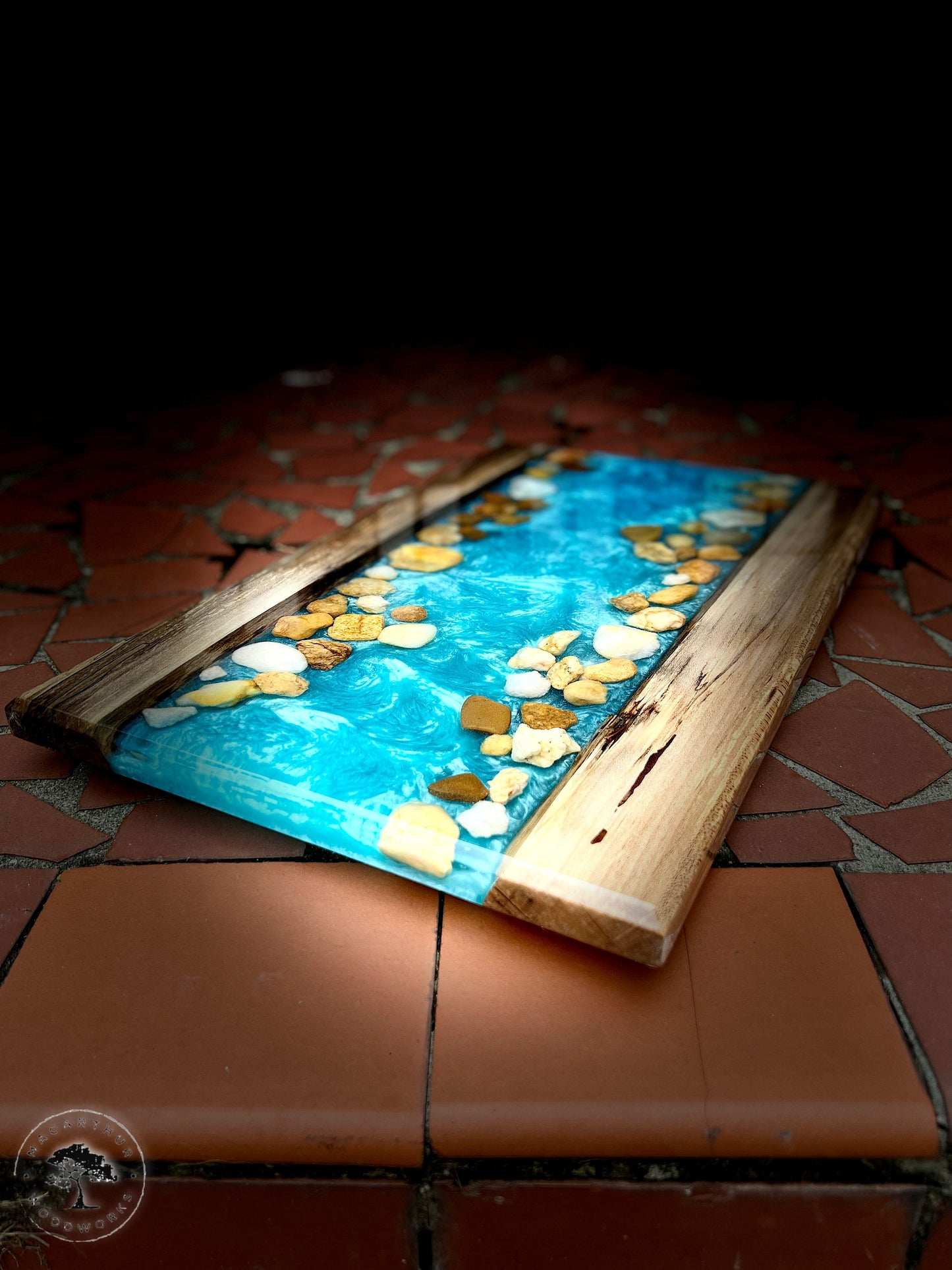 River Rock Resin Charcuterie Board