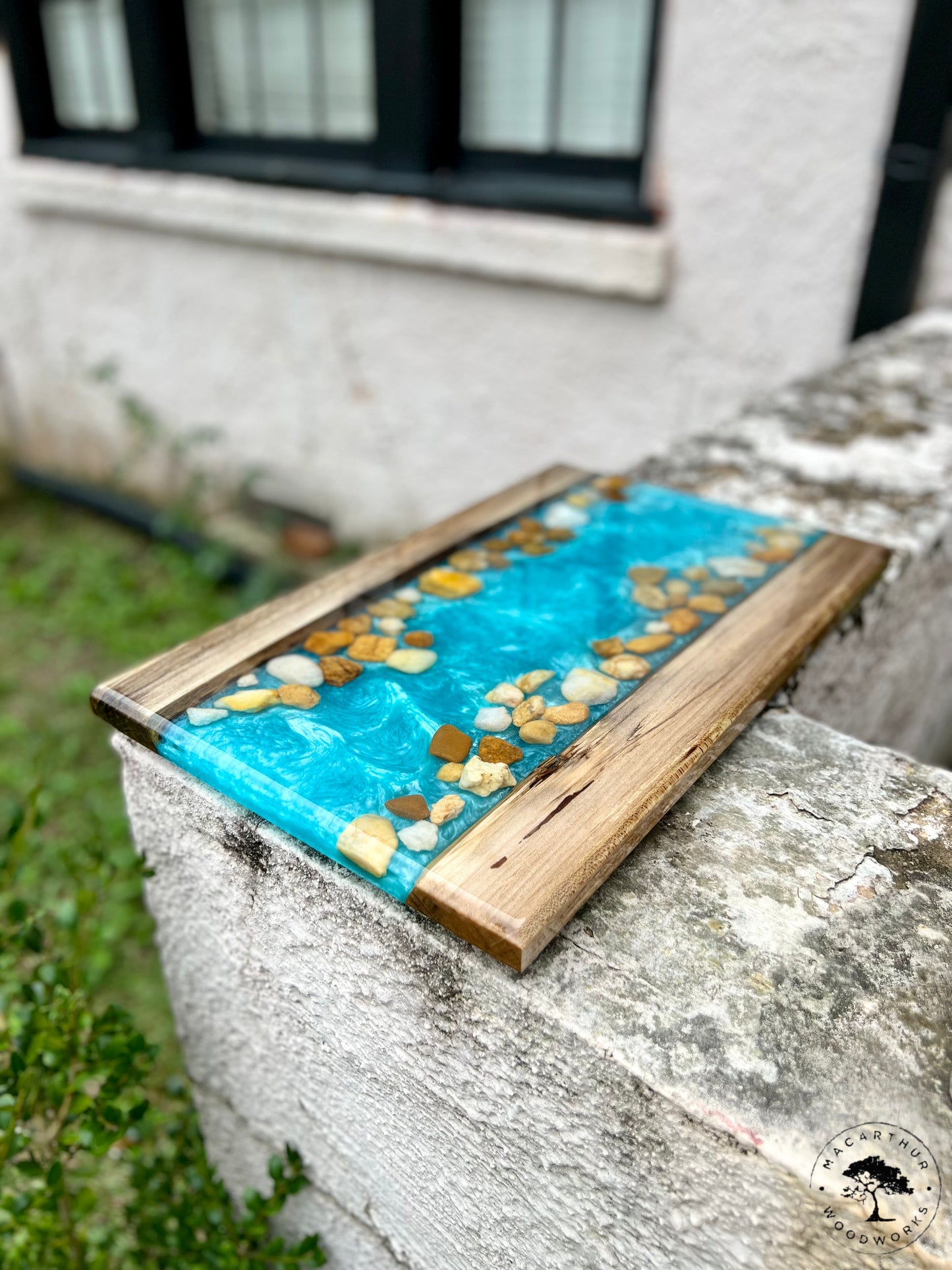 River Rock Resin Charcuterie Board