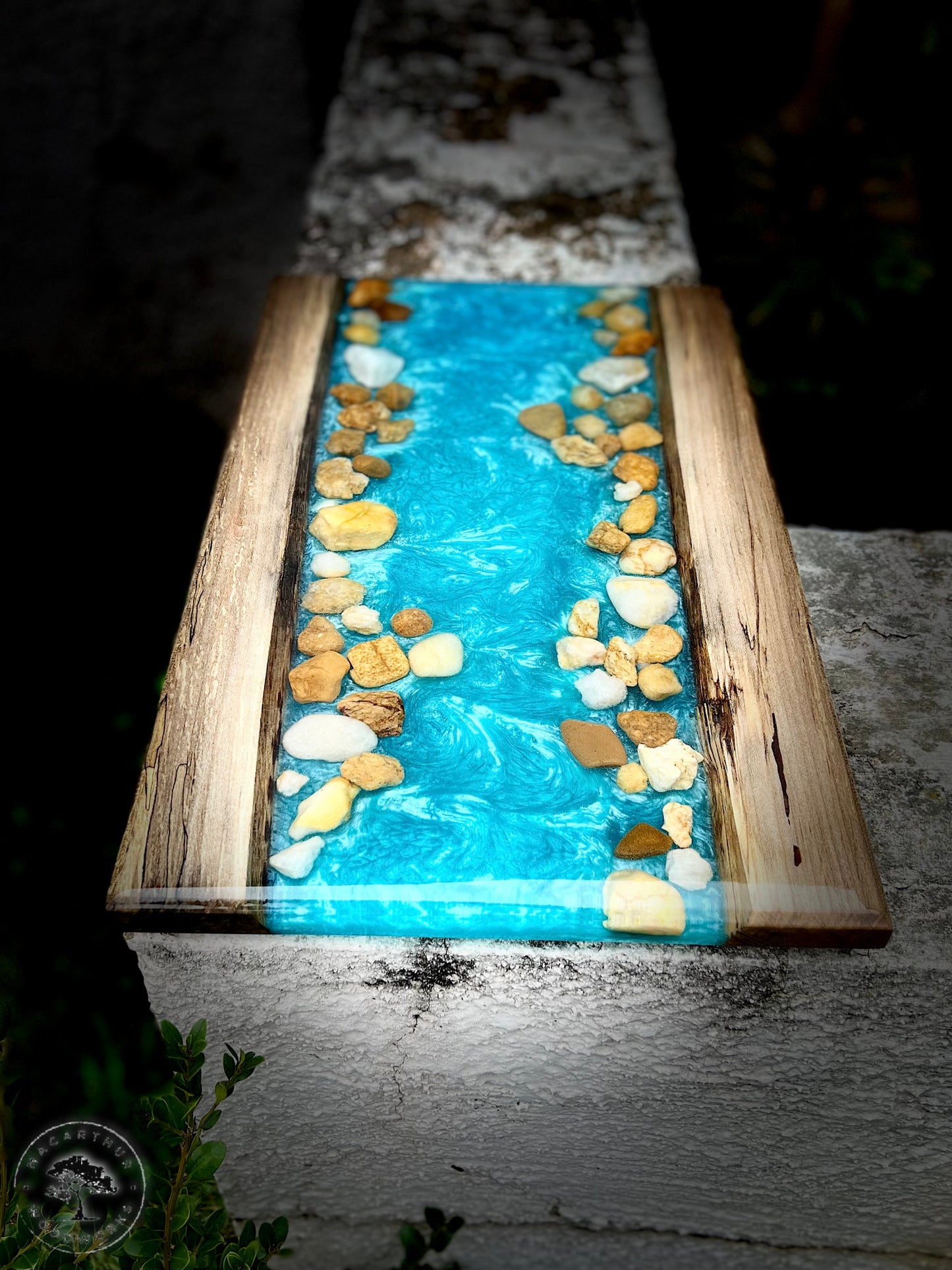 River Rock Resin Charcuterie Board
