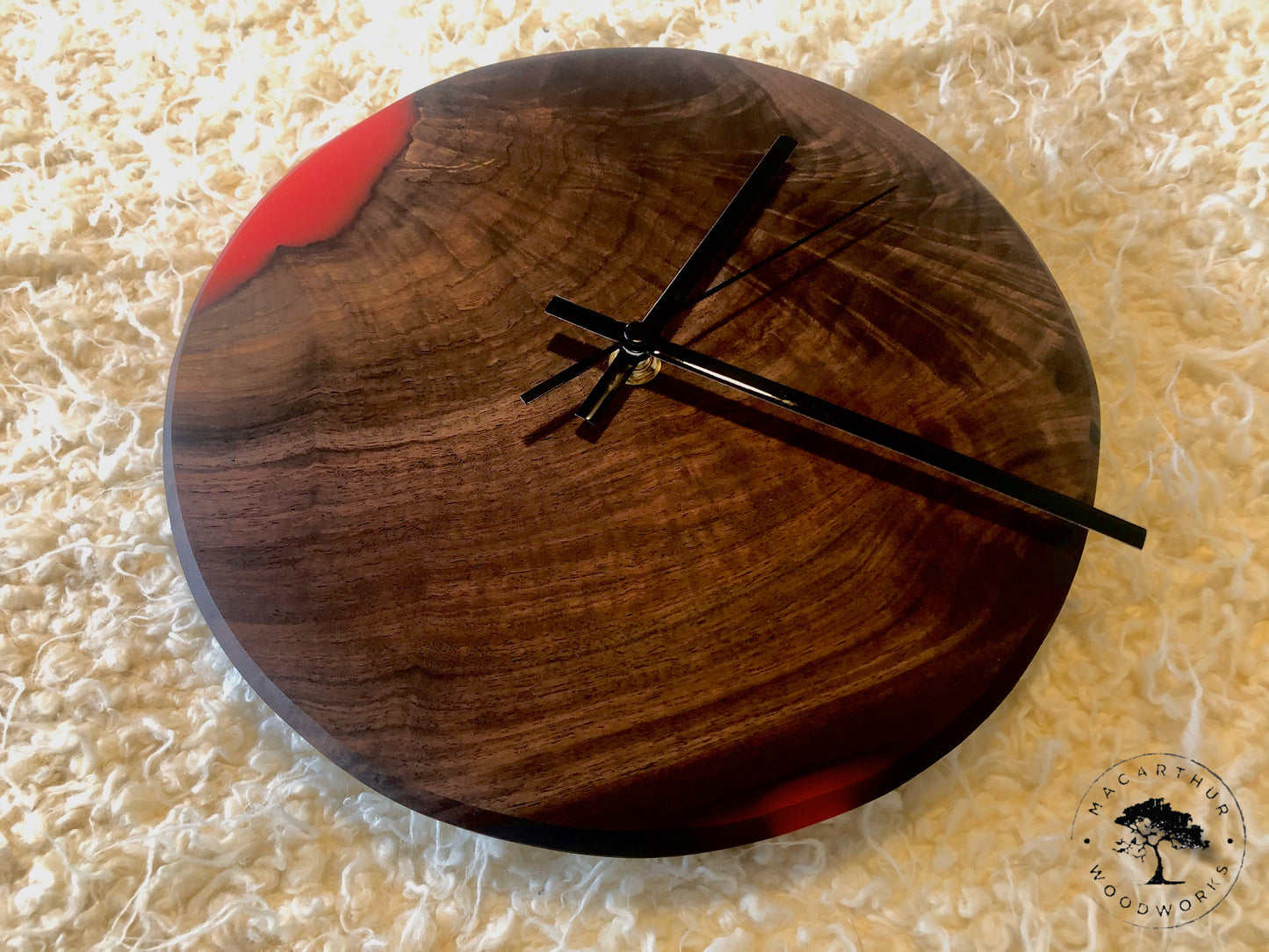 Live Edge/Resin Clock (Custom Order)
