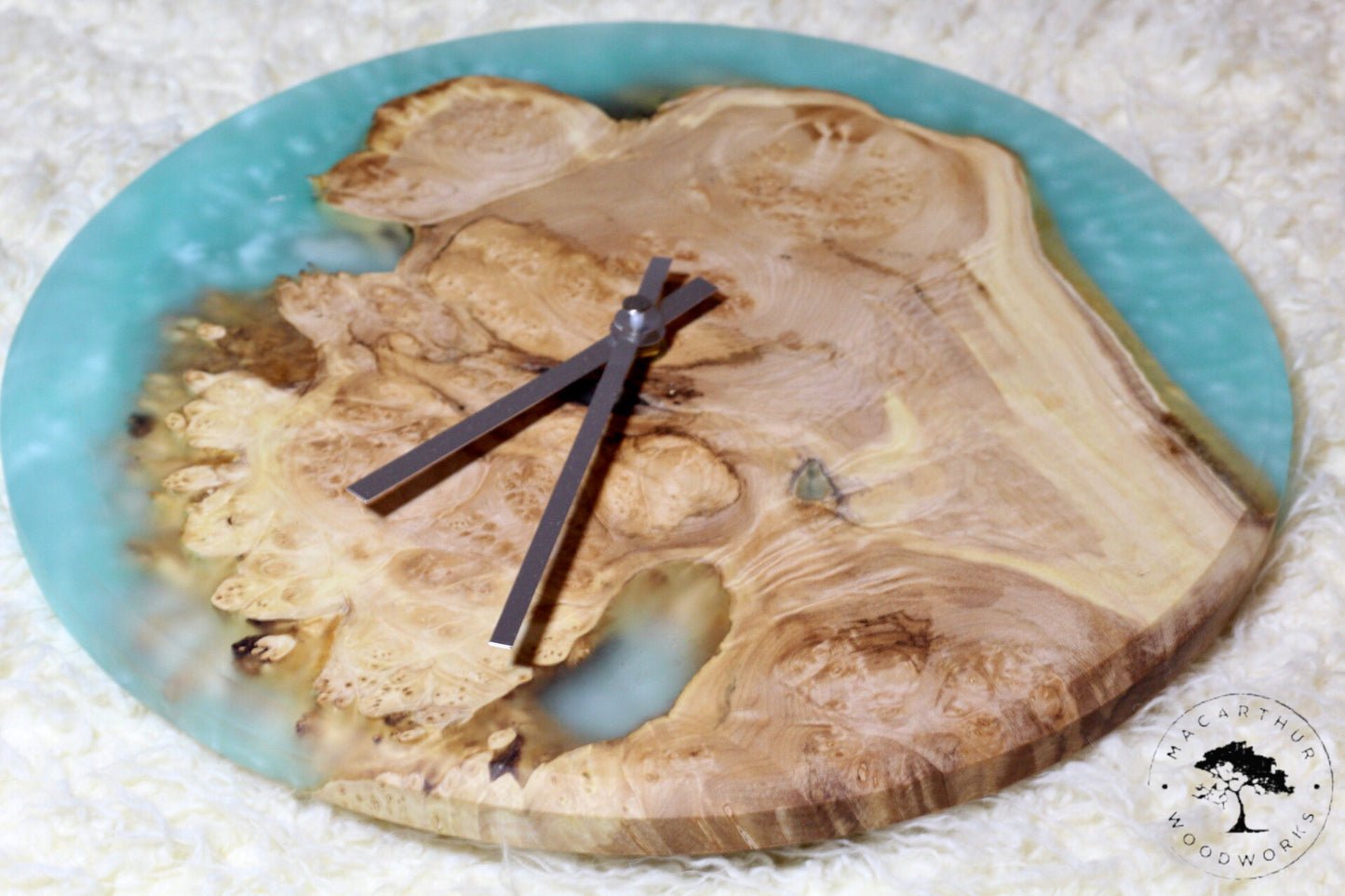Live Edge/Resin Clock (Custom Order)