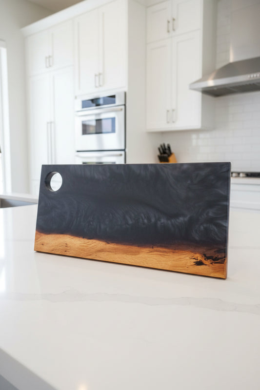 Pecan | Dark Purple Resin Charcuterie Board