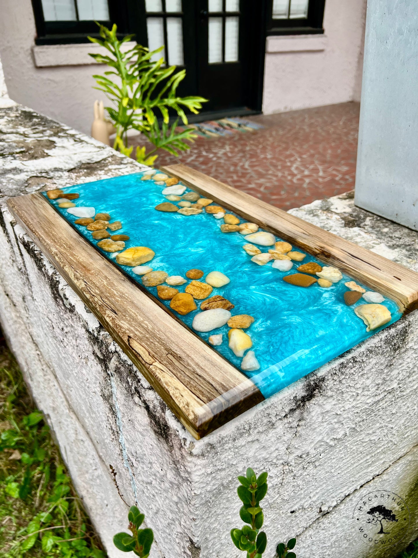 River Rock Resin Charcuterie Board